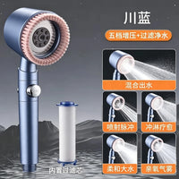 Pommeau de Douche Haute Pression 5 Modes Filtre Intégré, 9 Coloris