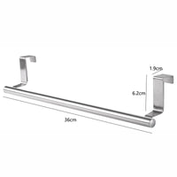 Porte-Serviette de Porte de Meuble Inox Sans Perçage, 23 ou 36 cm