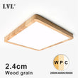 Plafonnier LED Carré Cuisine Effet Bois 18W ou 24W 3 Teintes Réglables