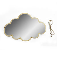 Miroir Mural Nuage en Bois et Acrylique, 33 x 23 cm