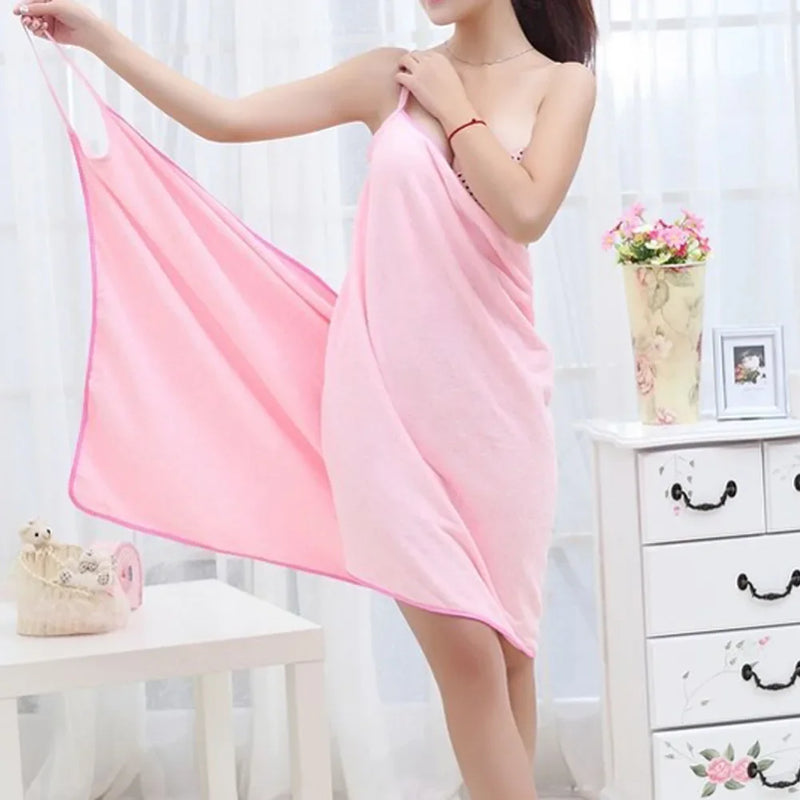 Serviette de Bain Enveloppante à Bretelles Microfibre 140 x 70 cm