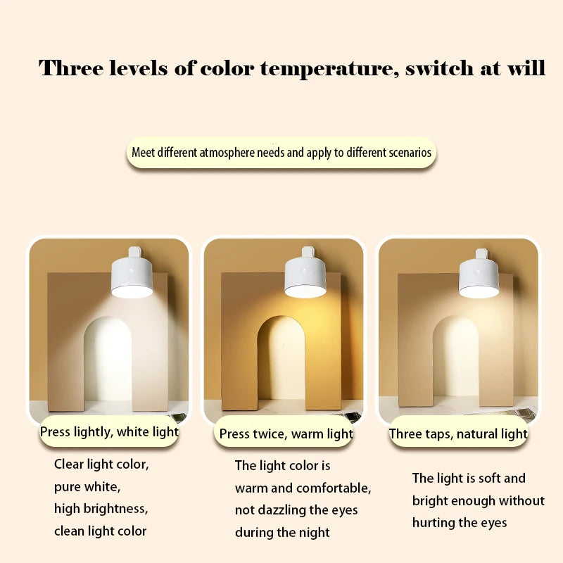 Lampe de Table Sans Fil Rechargeable Tactile avec Télécommande, Magnétique