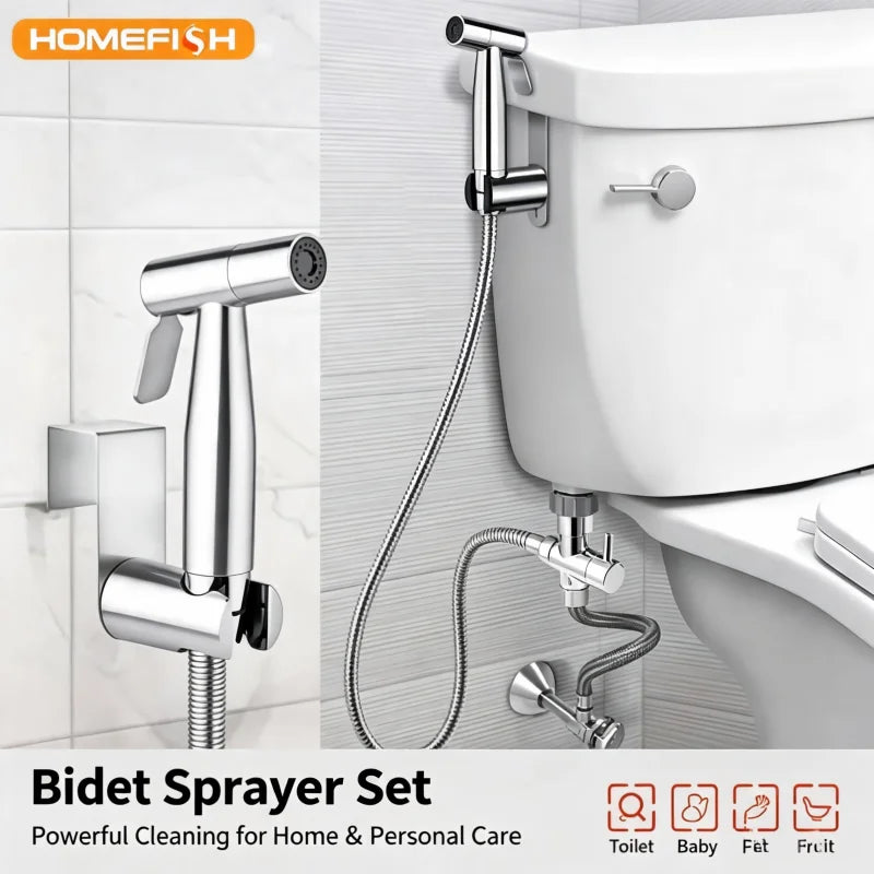 Douchette WC Inox Kit Complet Anti-Calcaire