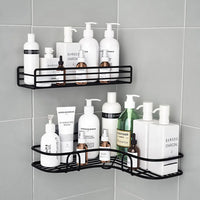 Étagère de Salle de Bain Inox Sans Perçage Droite ou d'Angle
