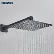 Pommeau de Douche Effet Pluie Carré Ultra-Plat, avec Bras Mural