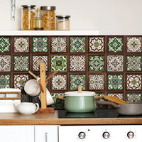 Carreaux Adhésifs Crédence 15 cm, 27 Motifs Colorés, 12 ou 24 Pièces