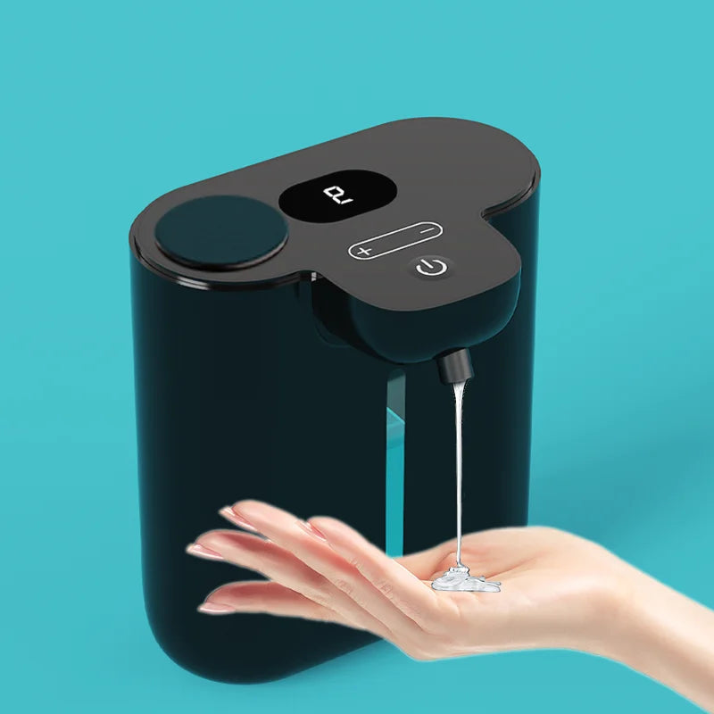 Distributeur de Savon Automatique 500 ml avec Écran, Mural ou à Poser, IPX5