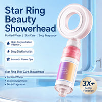 Pommeau de Douche Vitamine C Anneau Étoilé Parfumé Rose, Magnolia ou Iris