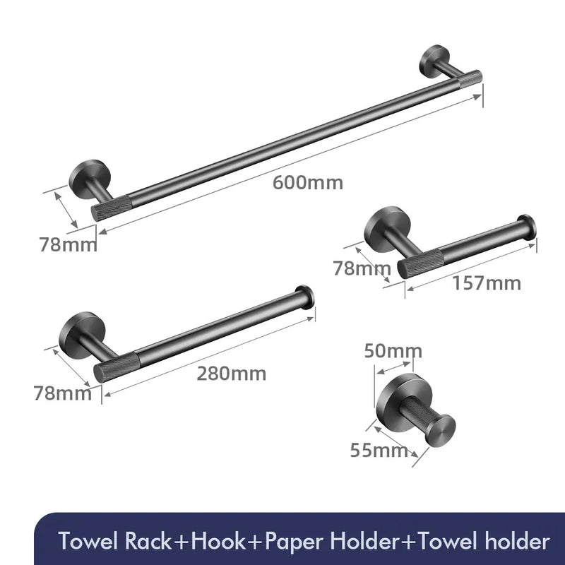 Accessoires Salle de Bain Gris Anthracite à Composer