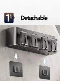 Porte-Brosse à Dents Mural Sans Perçage avec Gobelets, 2 à 4 Places