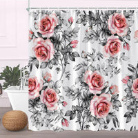 Rideau de Douche en Tissu Polyester, 28 Motifs au Choix, 90 à 240 cm