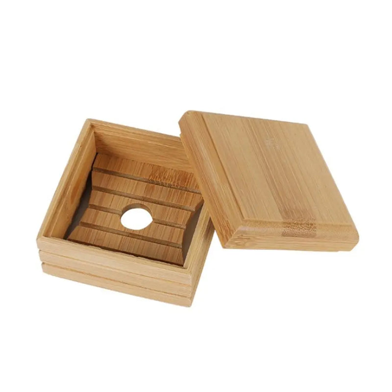 Porte-Savon en Bambou Naturel, 12 Modèles Ronds, Ovales ou Rectangulaires