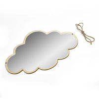 Miroir Mural Nuage en Bois et Acrylique, 33 x 23 cm