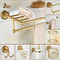 Accessoires Salle de Bain Laiton Antique Brossé à la Pièce, 20 Articles