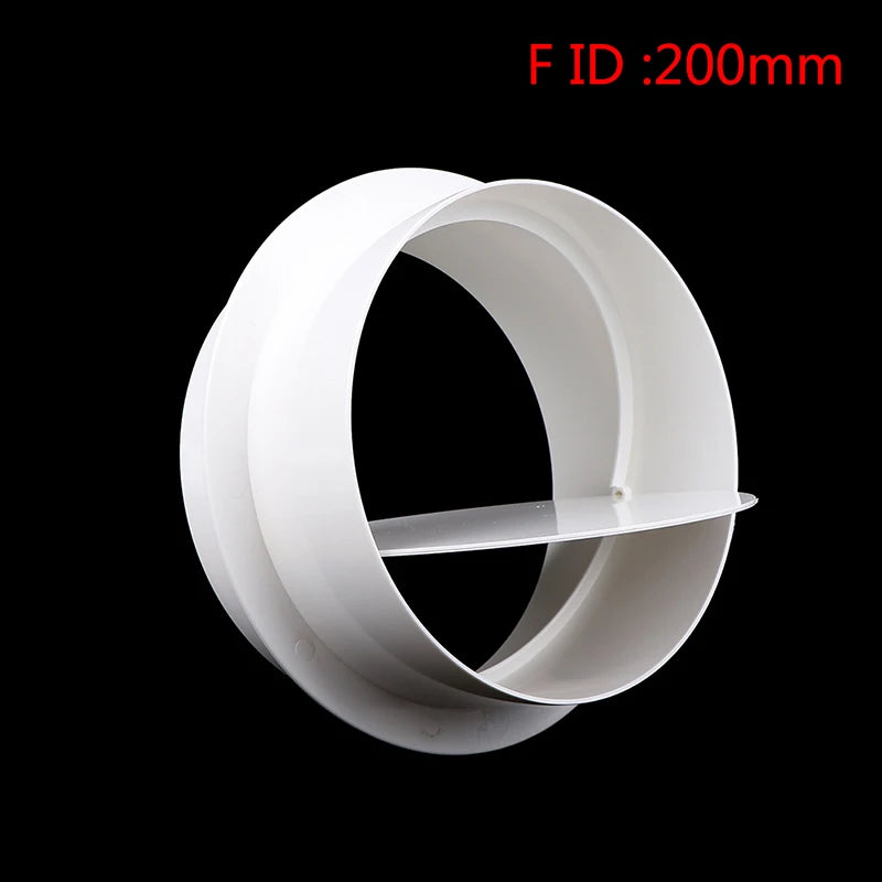 Clapet Anti-Retour Hotte et Ventilation, PVC Blanc, 80 à 200 mm