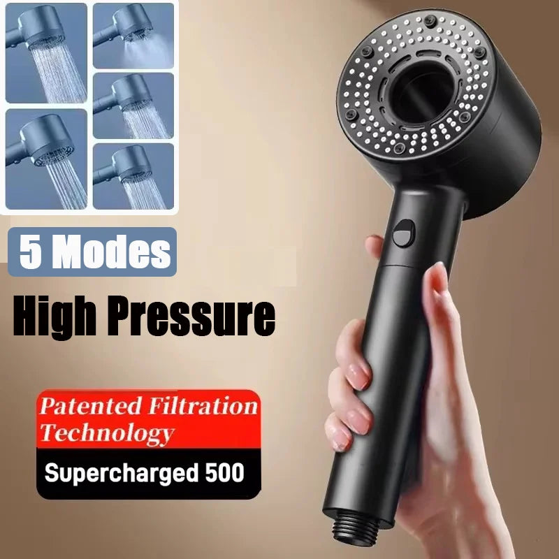 Pommeau de Douche Filtrant 5 Modes, 4 Coloris, Accessoires à la Pièce