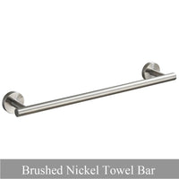 Accessoires Salle de Bain Ronds Inox à la Pièce, Chromé, Noir, Nickel, Doré