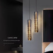 Suspension Cuisine en Cristal et Cuivre, 1 à 3 Lampes