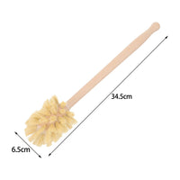 Brosse WC en Bois de Hêtre et Sisal, 34,5 cm