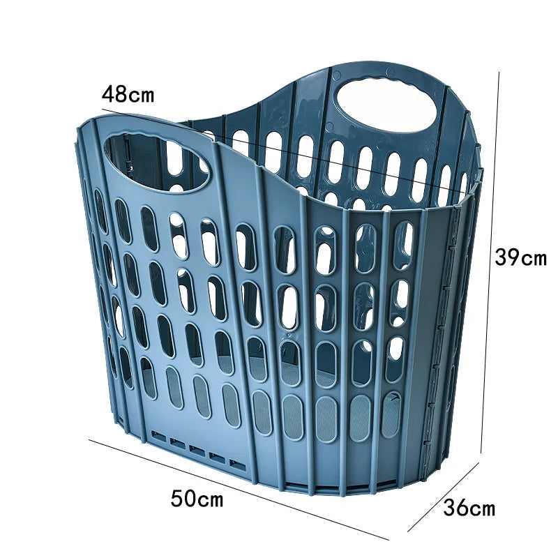 Panier à Linge Pliable Ajouré en Plastique, 3 Tailles, 4 Coloris