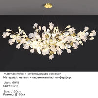 Suspension Cuisine Feuilles de Ginkgo Doré, Céramique ou Acrylique, à la Pièce
