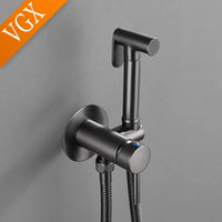Douchette WC Mitigeur à Platine Ronde en Laiton, 5 Finitions