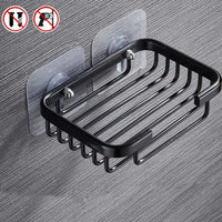 Porte-Savon Mural Aluminium sans Perçage à Grille de Drainage 13 cm