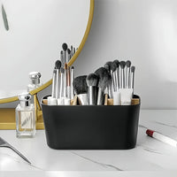 Porte-Brosse à Dents Bambou 5 Compartiments Blanc ou Noir 19 cm