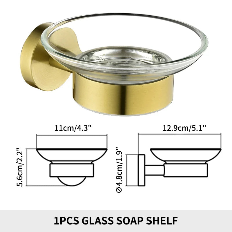 Accessoires Salle de Bain Inox Doré ou Chromé à Choisir