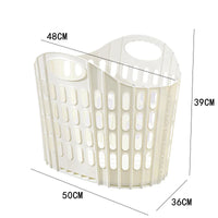 Panier à Linge Pliable Ajouré en Plastique, 3 Tailles, 4 Coloris