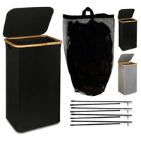 Panier à Linge Pliable 100 L Couvercle et Sac Amovible