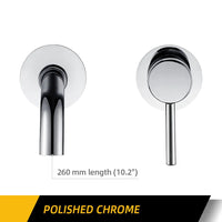 Robinet Mural Lavabo Encastré Laiton, Bec 15 à 26 cm, 9 Finitions