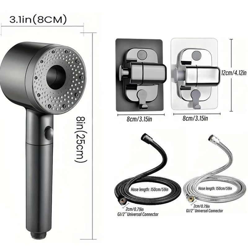 Pommeau de Douche Haute Pression 5 Modes Économie d'Eau