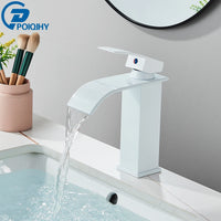 Mitigeur Lavabo Cascade Carré Noir Mat