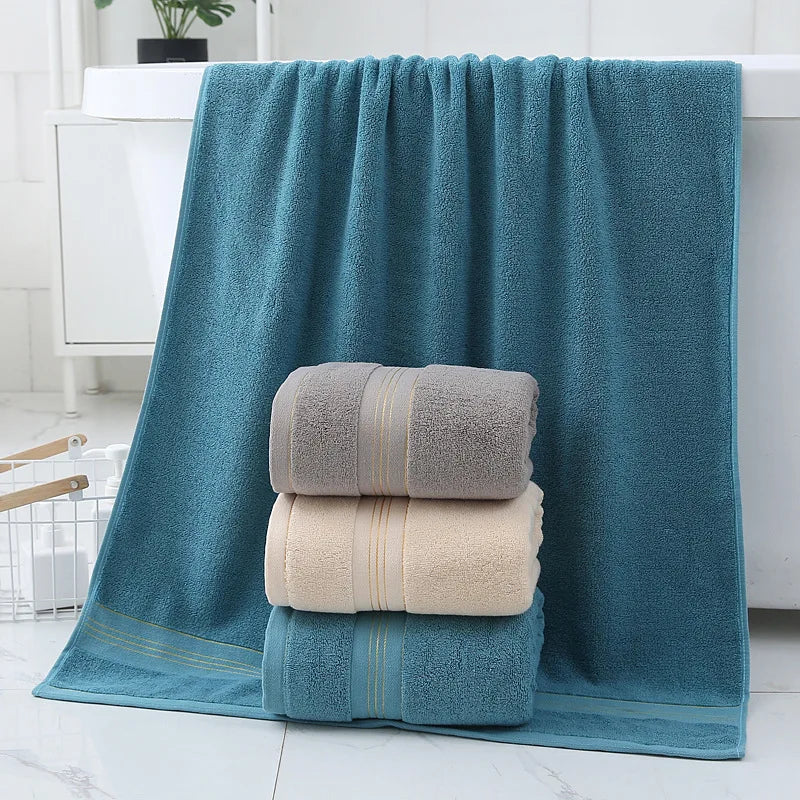 Serviette de Bain Coton Filé à l'Anneau 70 x 140 cm
