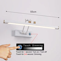 Applique Salle de Bain LED Tactile Variateur 43 et 55 cm