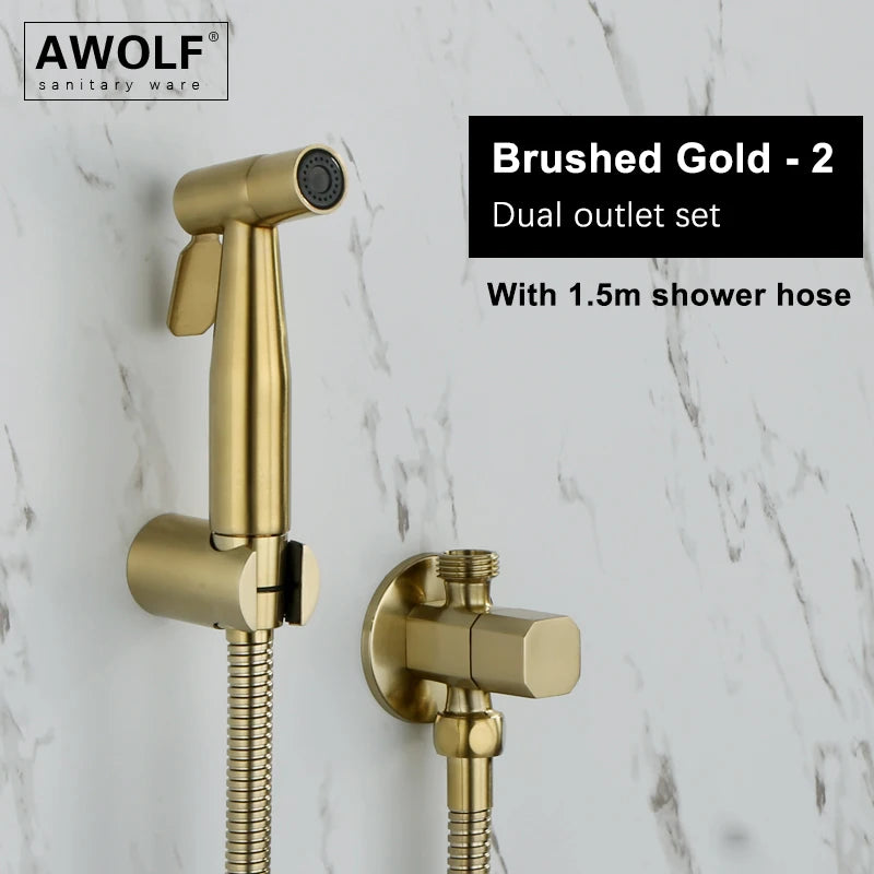 Douchette WC Shattaf Inox et Laiton Multi-Finitions