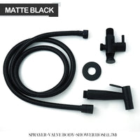 Douchette WC Kit Vanne et Flexible ou Pièces Seules, 4 Finitions