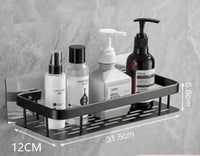 Étagère de Douche Murale Aluminium Sans Perçage 31,5 cm