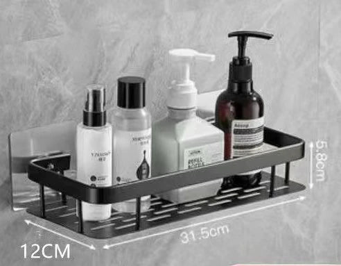 Étagère de Douche Murale Aluminium Sans Perçage 31,5 cm