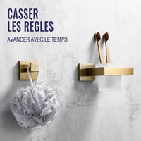 Accessoires Salle de Bain Doré Brossé à la Pièce ou en Kit