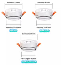 Spot LED Encastrable Rotatif 360° Cuisine, Pliable à 90°, 5 à 24 W