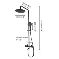 Colonne de Douche Thermostatique Ronde avec Bec de Baignoire, 6 Finitions