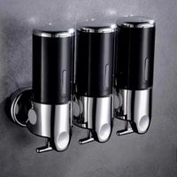 Distributeur de Savon Mural Manuel, Noir, Blanc ou Transparent, 24 cm