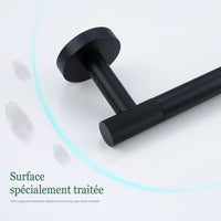Accessoires Salle de Bain Noir Mat à la Pièce ou en Kit, 20 Choix