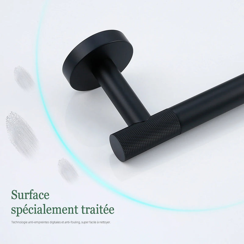 Accessoires Salle de Bain Noir Mat à la Pièce ou en Kit, 20 Choix