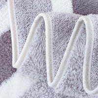 Serviette de Bain Rayée Douce 70 x 140 cm, Gris, Vert ou Rose