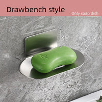 Porte-Savon Mural Inox Adhésif Sans Perçage, Poli ou Brossé