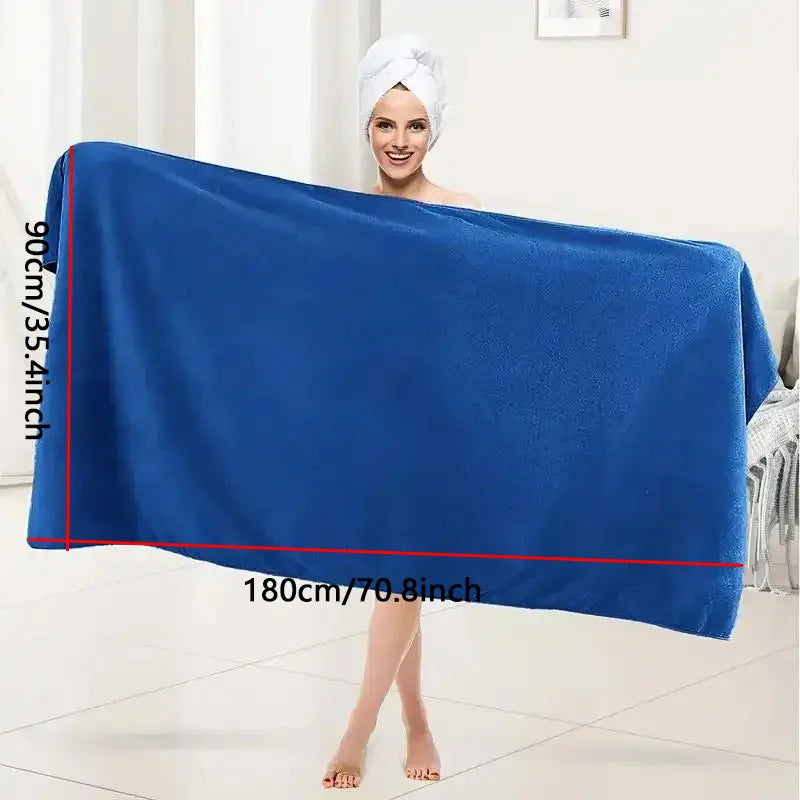Serviette de Bain Extra Large Microfibre Absorbante 90 x 180 cm