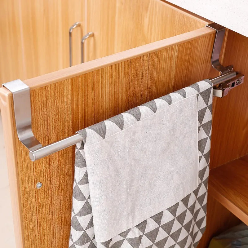 Porte-Serviette de Porte de Meuble Inox Sans Perçage, 23 ou 36 cm